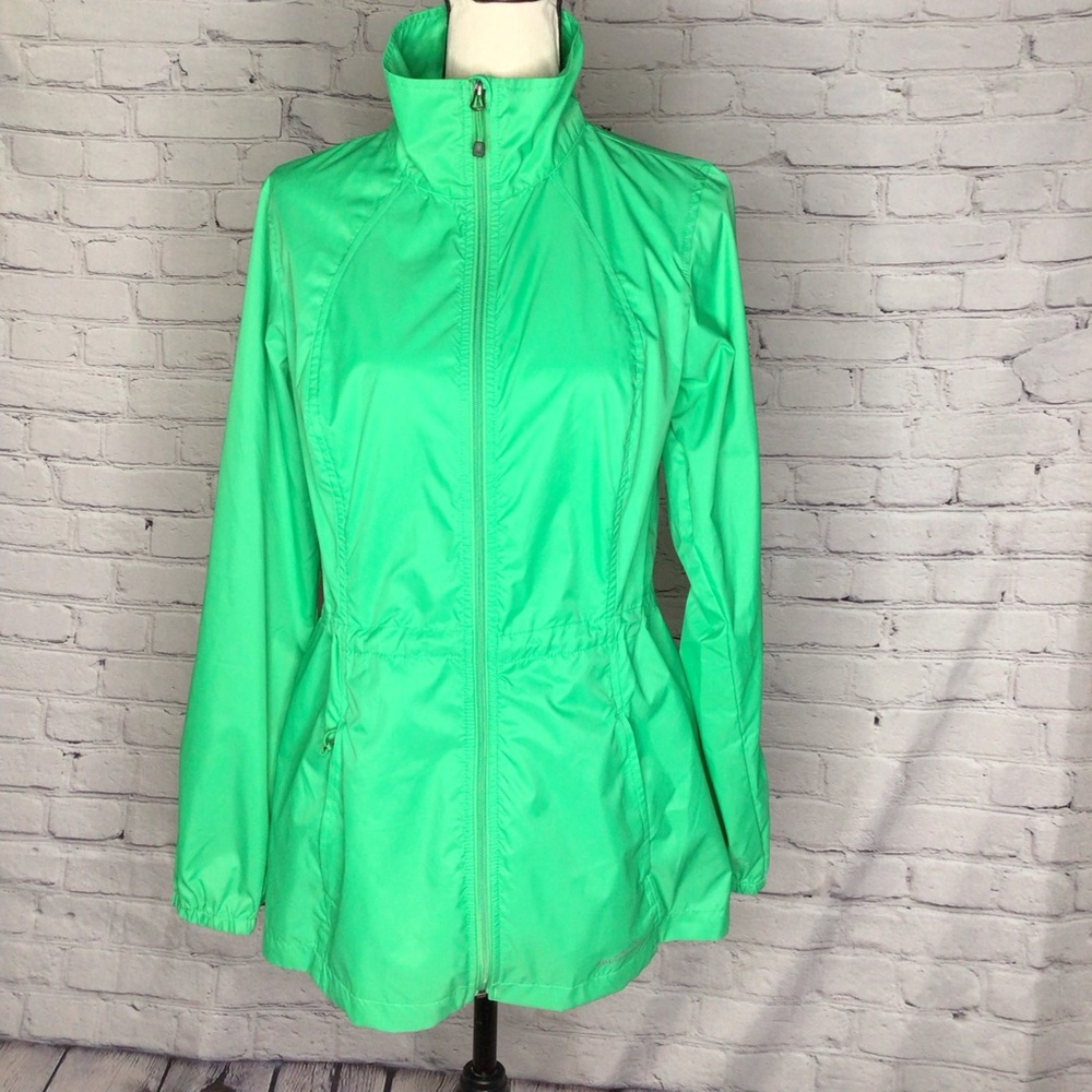 Eddie Bauer Green Lightweight Rain Jacket Small
